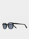 Cutler and Gross Round-Frame Black Acetate Sunglasses | E