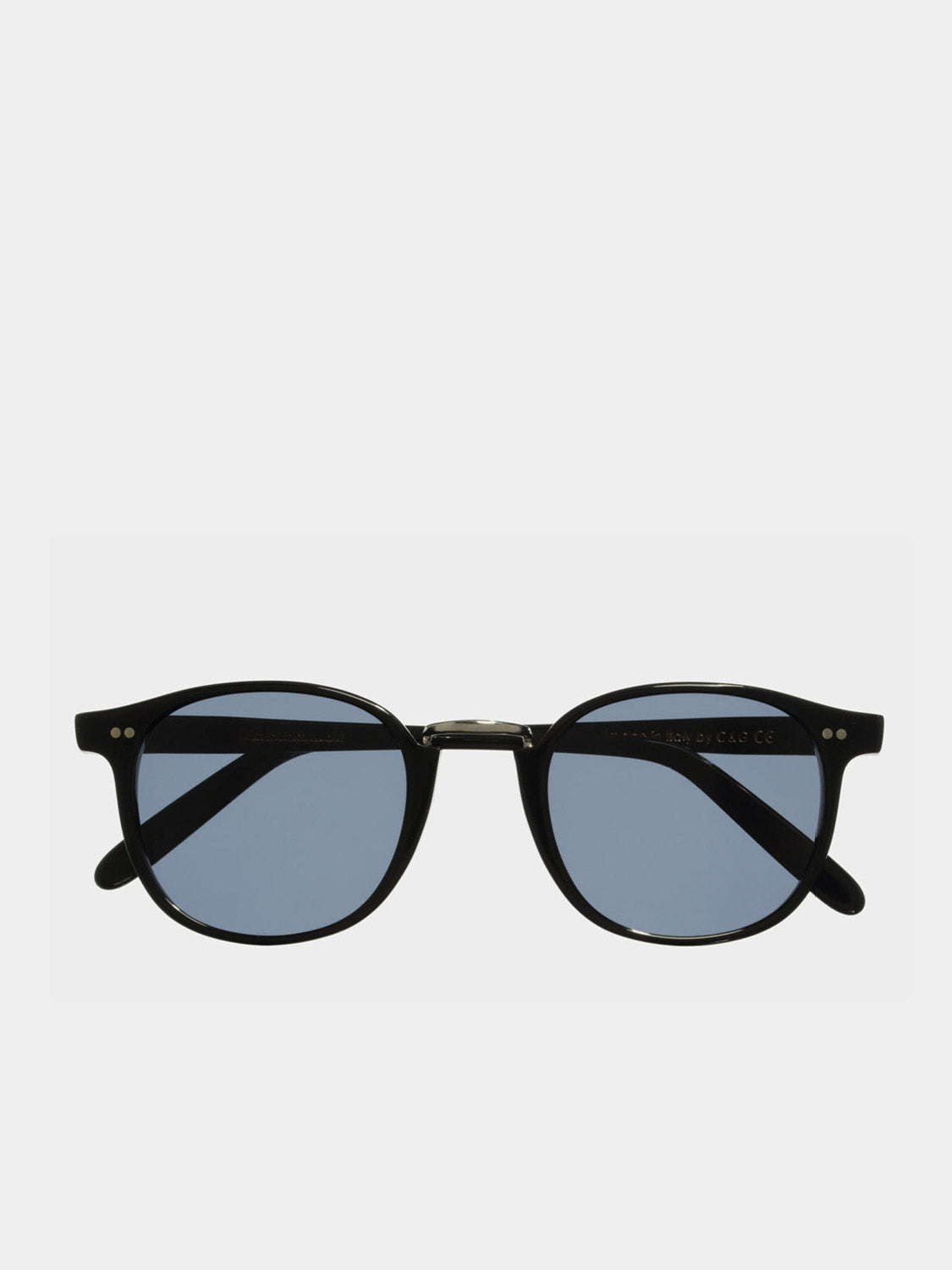 Cutler and Gross 1007 Round-Frame Black Acetate Sunglasses