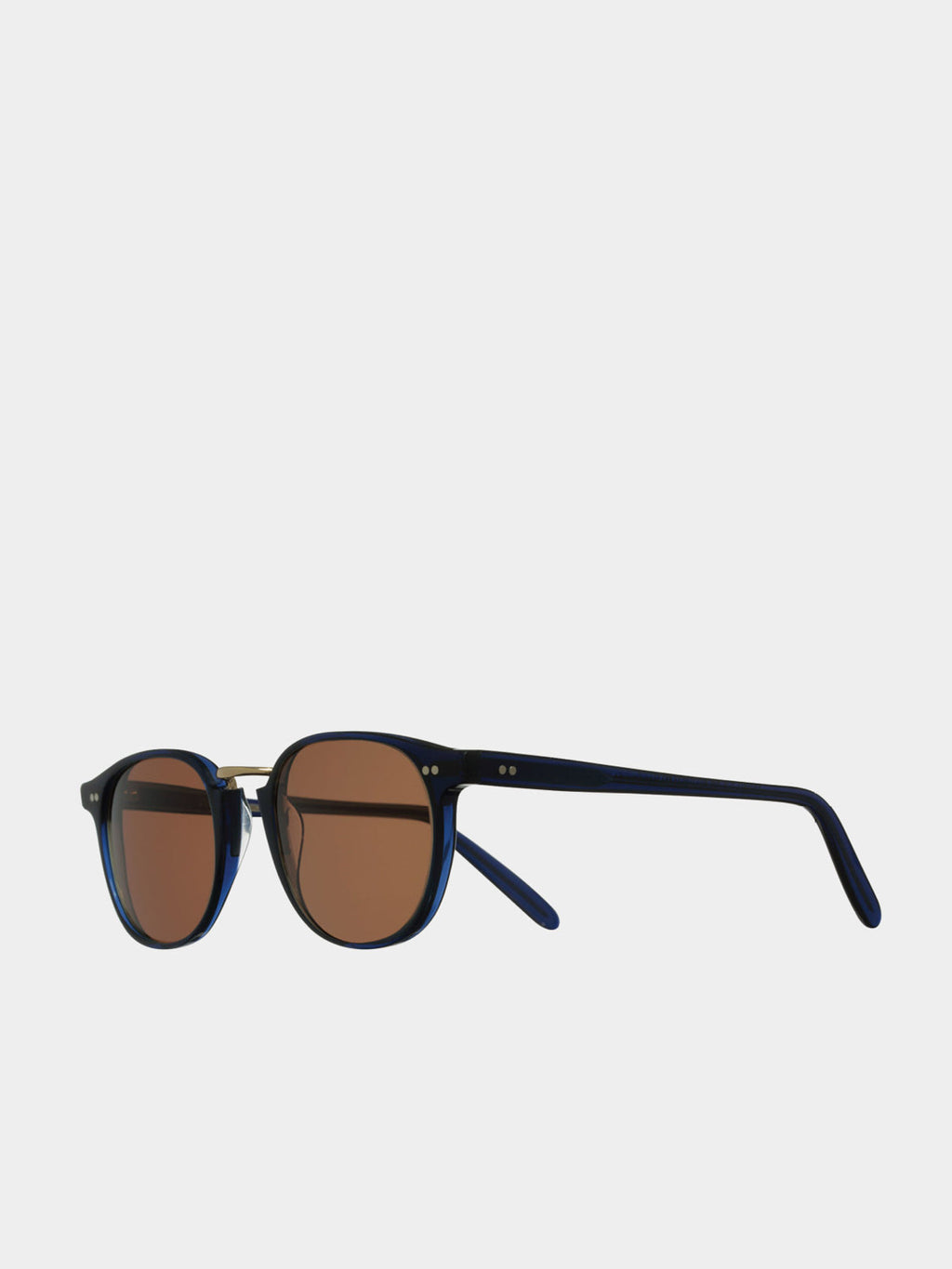 Cutler and Gross Round-Frame Classic Navy Blue Acetate Sunglasses | B