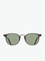 Cutler and Gross Kingsman Round Sunglasses Crystal Black | A