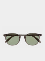 Cutler and Gross Kingsman Round Sunglasses Crystal Black | C