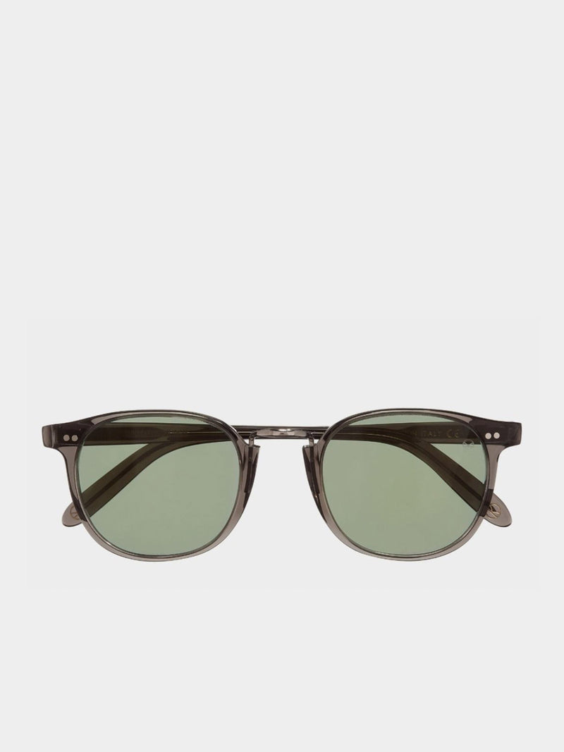 Cutler and Gross Kingsman Round Sunglasses Crystal Black | C