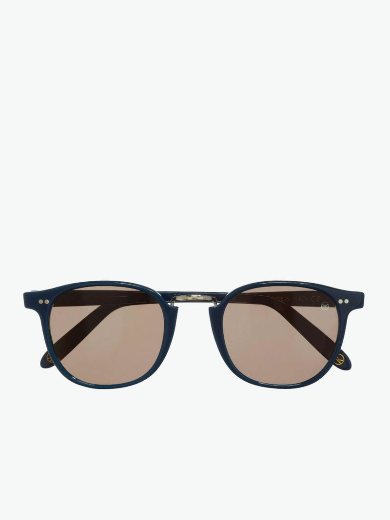 Cutler and Gross Kingsman Round Sunglasses Marine Blue | C
