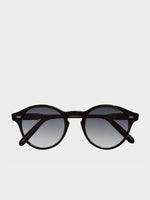 Cutler and Gross Round Black Acetate Sunglasses | F