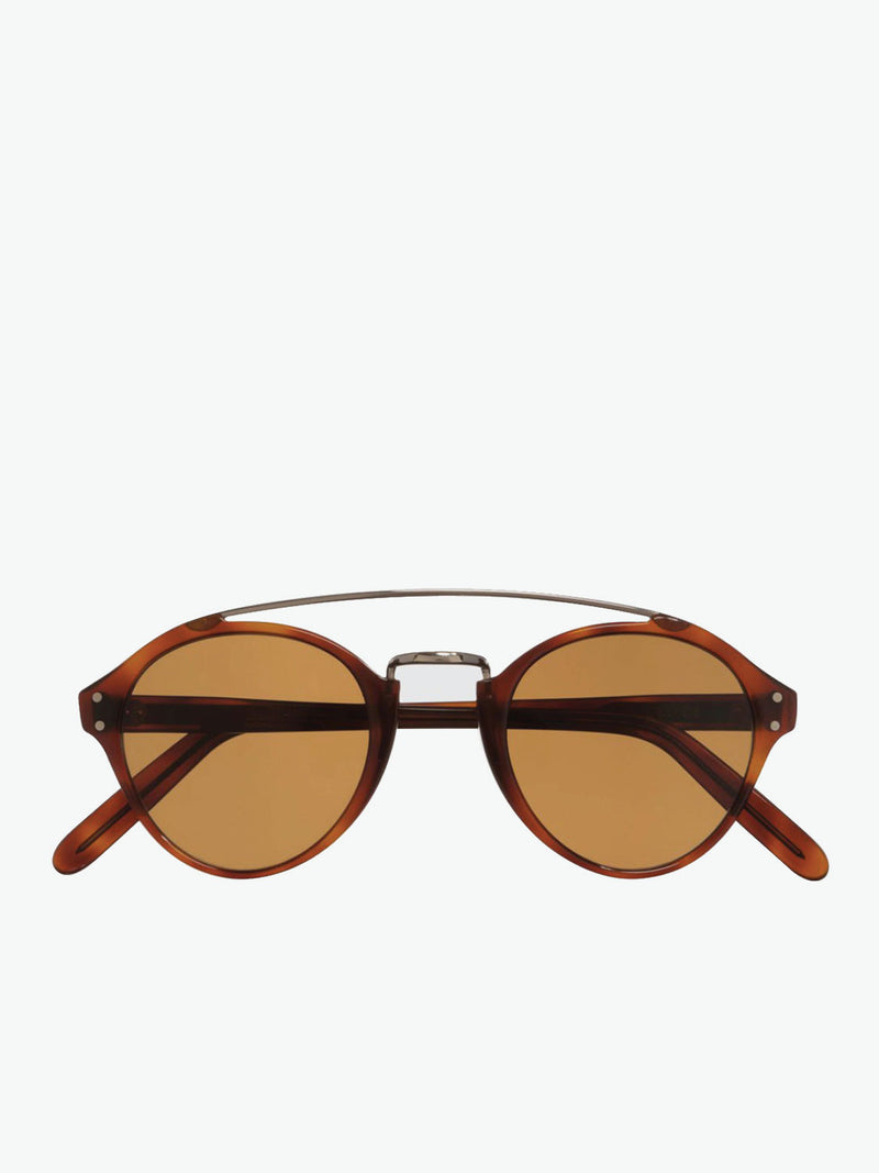 Cutler and Gross Oval-Frame Tortoiseshell Acetate Sunglasses | C