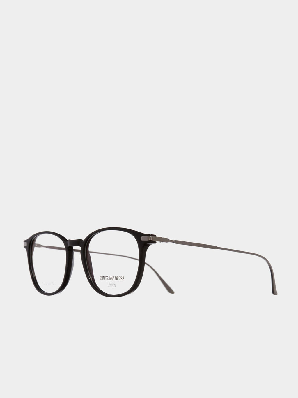 Cutler and Gross Round-Frame Black Acetate Optical Glasses | B