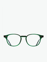Cutler and Gross D-Frame Bottle Green Acetate Optical Glasses | A