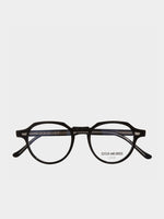 Cutler and Gross Hexagonal-Frame Black Acetate Optical Glasses | C