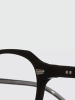 Cutler and Gross Hexagonal-Frame Black Acetate Optical Glasses | D