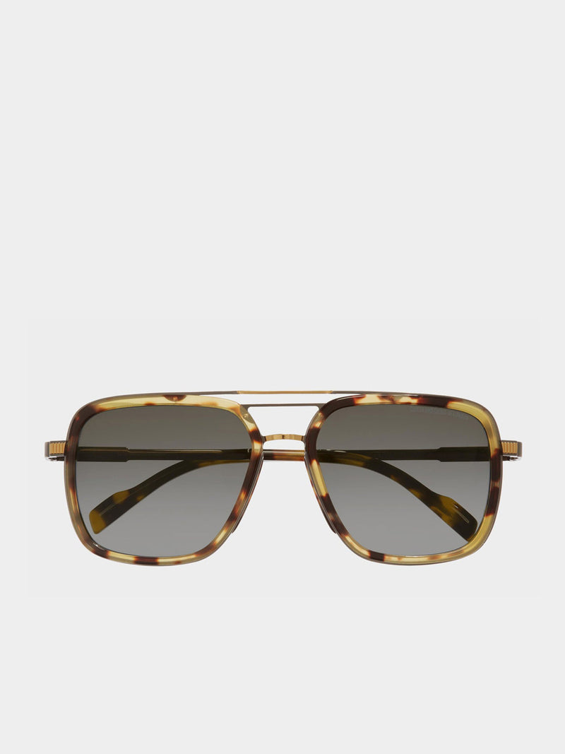 Cutler and Gross Aviator-Frame Tortoiseshell and Gold Metal Sunglasses | C