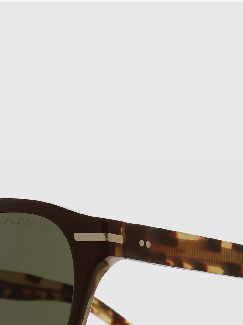 Cutler and Gross Round-Frame Black Taxi and Camo Acetate Sunglasses | D