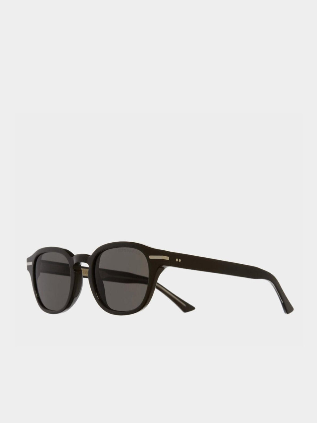 Cutler and Gross Round-Frame Black Taxi Acetate Sunglasses | B