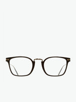 Cutler and Gross Square-Frame Black Betatitanium Optical Glasses | A