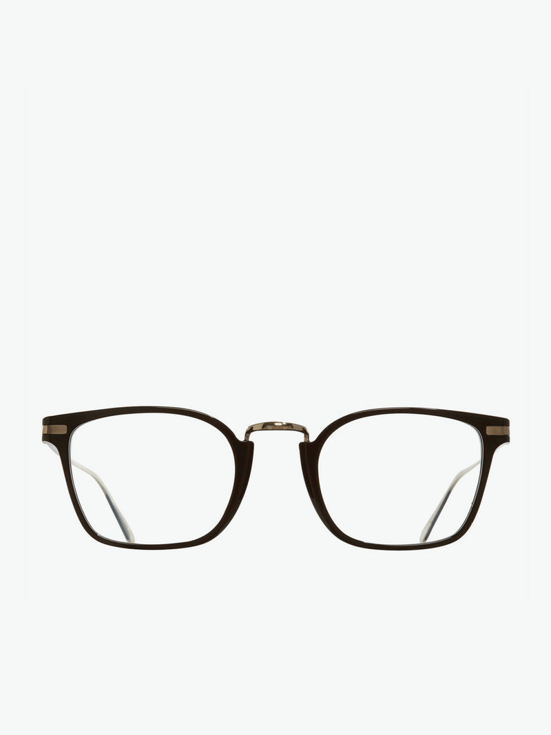 Cutler and Gross Square-Frame Black Betatitanium Optical Glasses | A