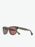 Cutler and Gross Square-Frame Olive Acetate Sunglasses
