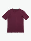 Deconstructed Crew Neck T-Shirt Burgundy | a