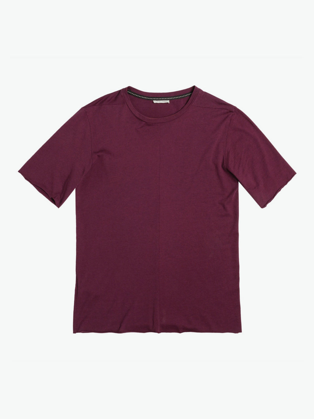 The Project Garments Deconstructed Crew Neck T-Shirt Burgundy
