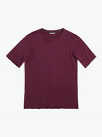 The Project Garments Deconstructed Crew Neck T-Shirt Burgundy