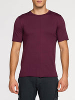 Deconstructed Crew Neck T-Shirt Burgundy | B