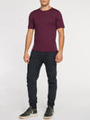 Deconstructed Crew Neck T-Shirt Burgundy | D