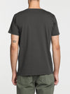 Distressed Crewneck Regular Fit Organic Cotton T-shirt Grey