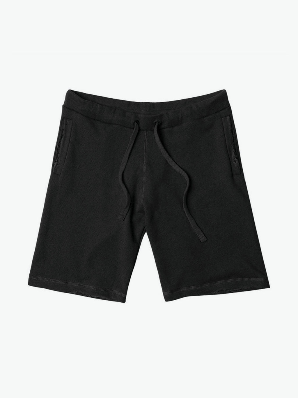 Distressed Lyocell Blend Jersey Shorts Black | A