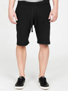 Distressed Lyocell Blend Jersey Shorts Black | B