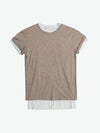 The Project Garments Double Crew Neck Wool T-Shirt Beige
