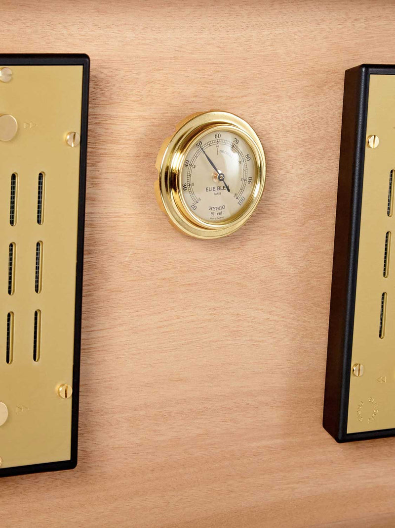 Elie Bleu Medals Cigar Humidor Black