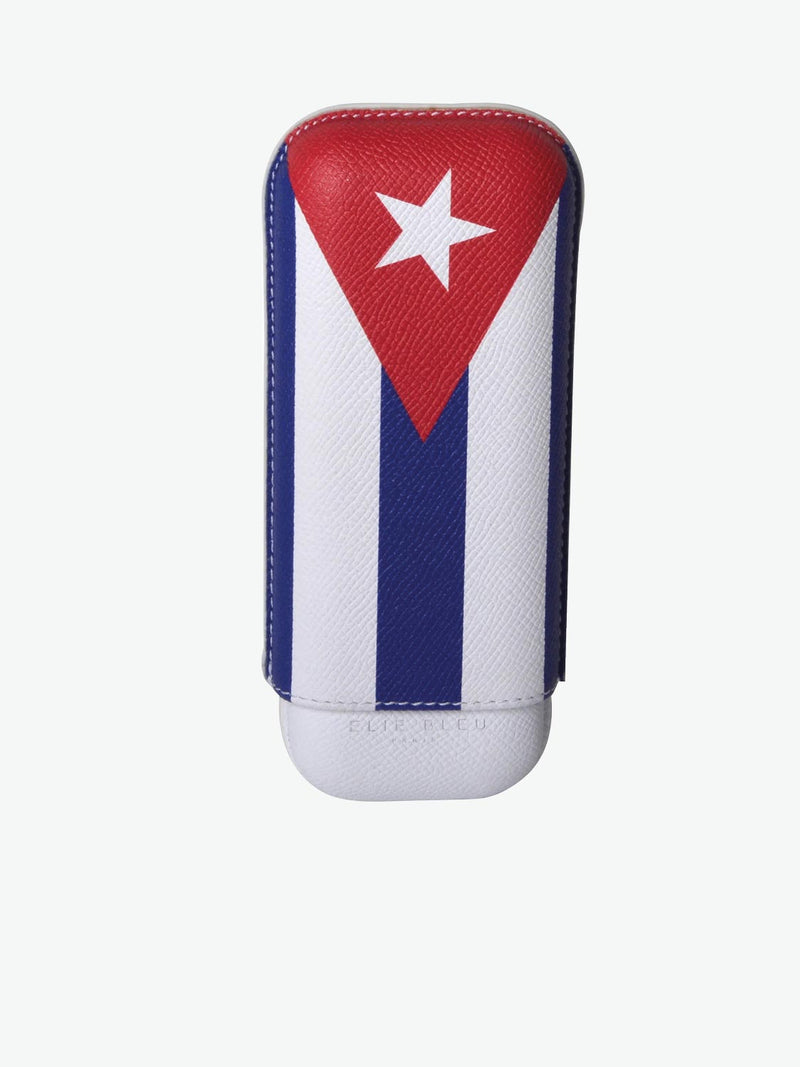 Elie Bleu Cuban Flag Double Cigar Case