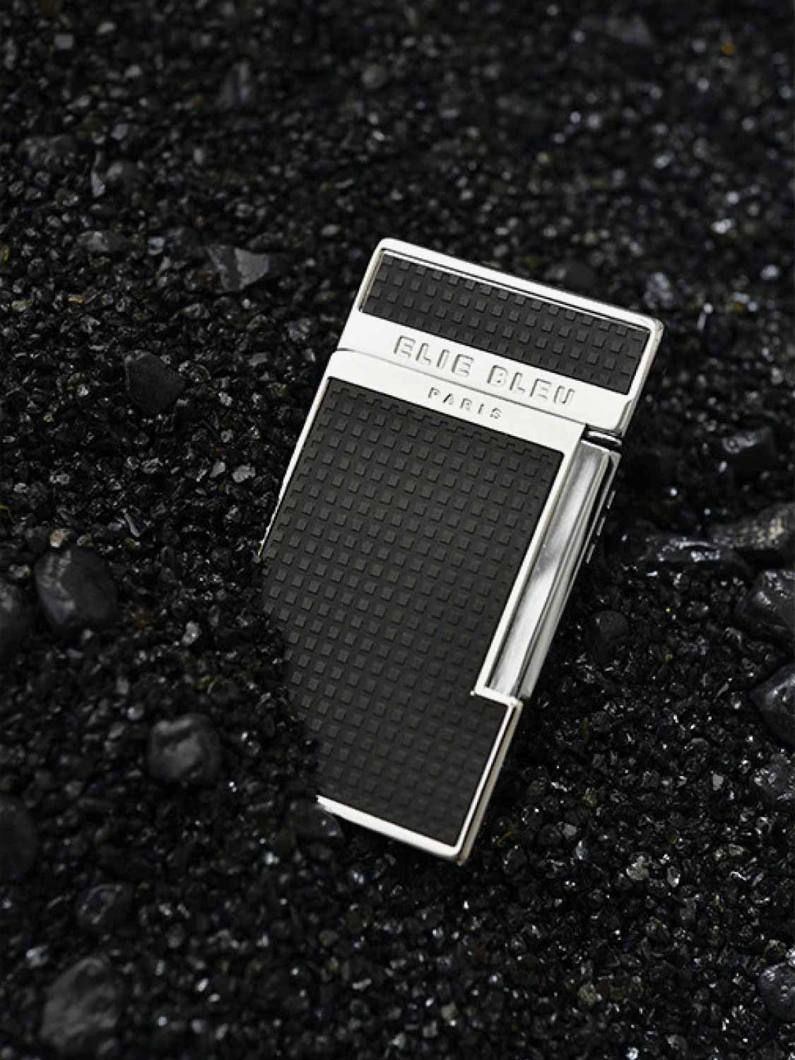 Elie Bleu J-14 Diamond Jetflame Two-Tone Pocket Lighter