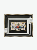 Elie Bleu Flor de Alba Porcelain Ashtray Black