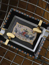 Elie Bleu Flor de Alba Porcelain Ashtray Black