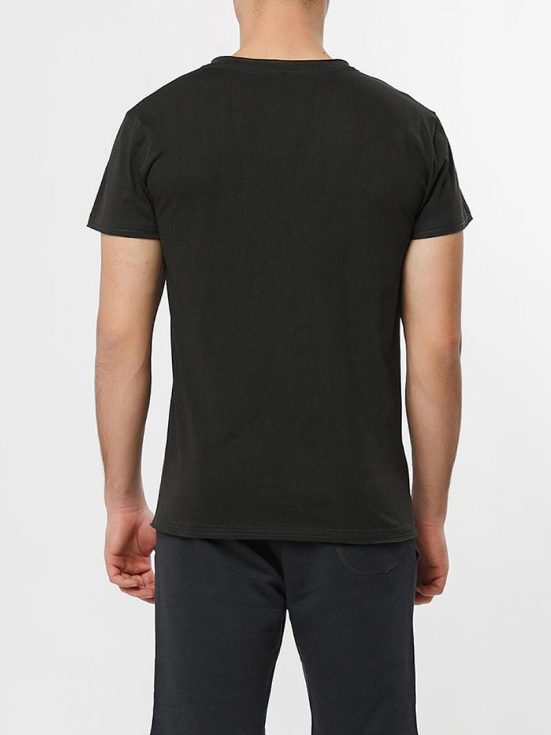 Fade Out Crew Neck T-Shirt Charcoal Grey | D