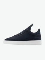 Filling Pieces Low Top Plain Lane Nubuck Navy Blue | The Project Garments - A