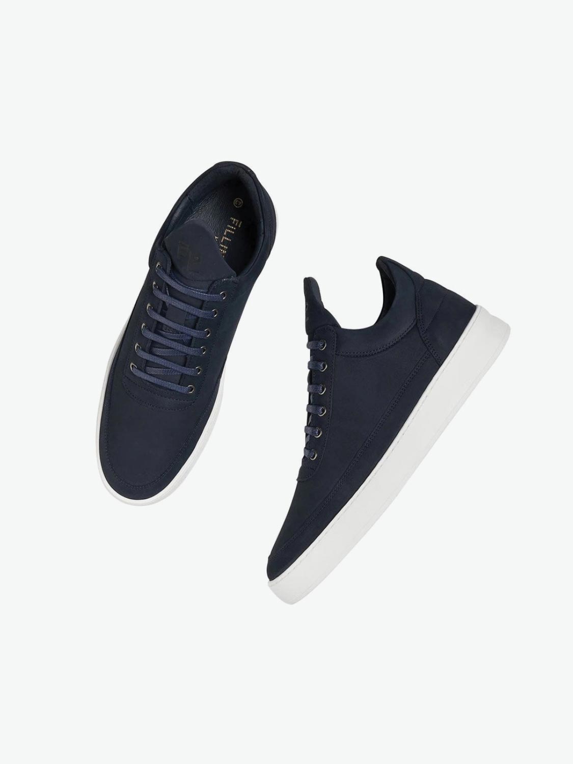 Filling Pieces Low Top Plain Lane Nubuck Navy