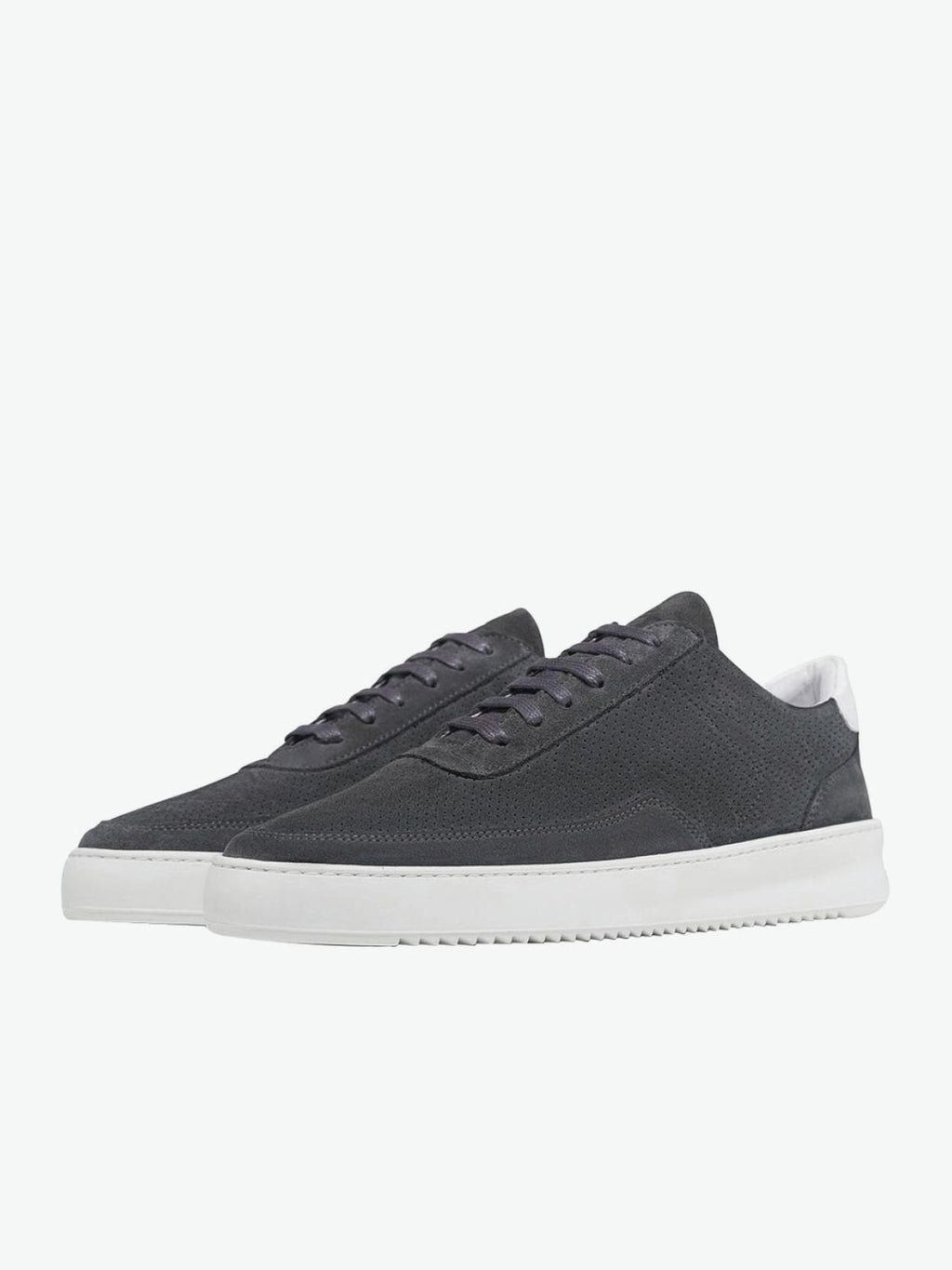 Filling Pieces Low Mondo Ripple Perforated Dark Grey | The Project Garments - B