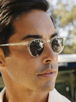 Garrett Leight Round Charcoal Sunglasses | C