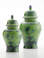 Ginori 1735 Small Potiche Vase Oriente Italiano Malachite