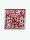 Ginori 1735 Vide Poche Squared Plate Labirinto Scarlatto