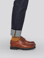 Grenson Archie Goodyear Tan Oxford Brogue Leather Shoes | The Project Garments - D