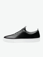 Grenson Black Calf Leather Tennis Sneaker - A