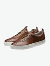 Grenson Tan Hand Painted Leather Oxford Sneaker | The Project Garments - B