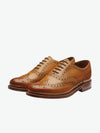 Grenson Stanley Tan Oxford Brogue Leather Shoes | The Project Garments - B