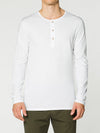 Henley Organic Cotton Long Sleeve T-shirt White | B