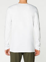 Henley Organic Cotton Long Sleeve T-shirt White | C