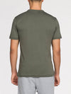 Organic Cotton Short Sleeve Henley T-shirt Khaki | C