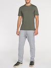 Organic Cotton Short Sleeve Henley T-shirt Khaki | D