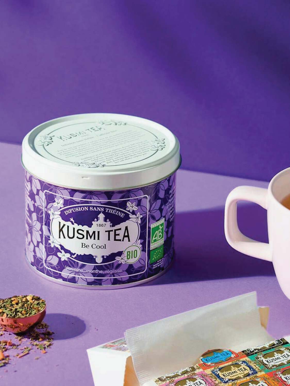 Kusmi Tea Be Cool Organic Herbal Tea BIO