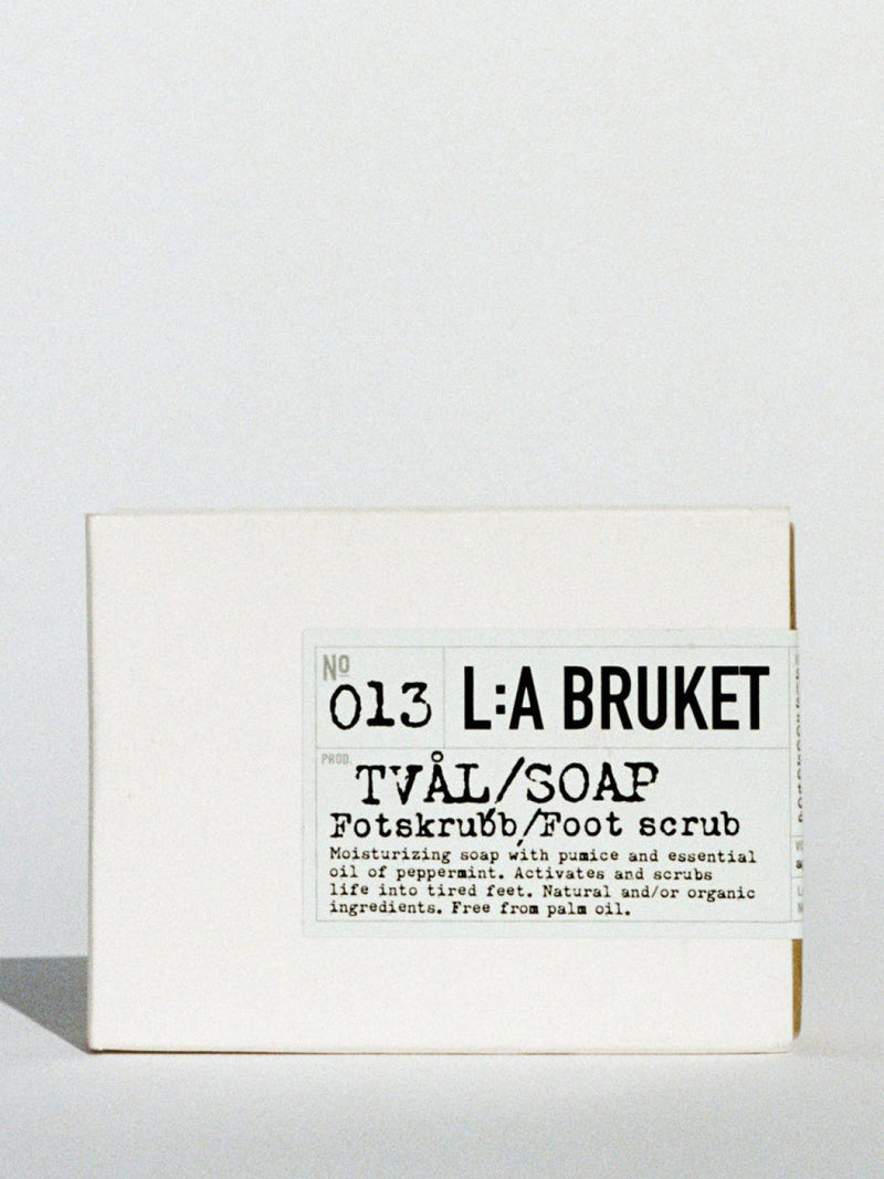 LA Bruket Exfoliating Bar Soap Foot Scrub Peppermint | B